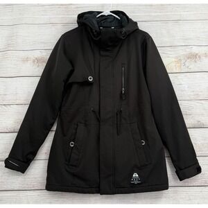 Neff Snowboard Jacket Womens XS Black Technical Outerwear Hooded‎ Insulated
